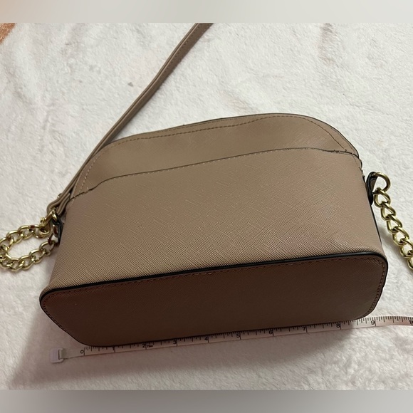 Steve Madden beige double zipper purse with long crossbody chain - Picture 2 of 13